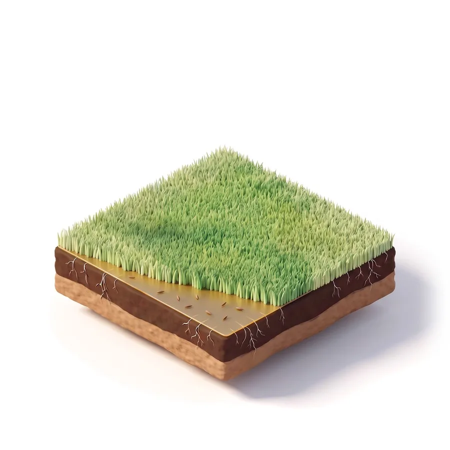 Illustration: crabgrass barrier + early feeding